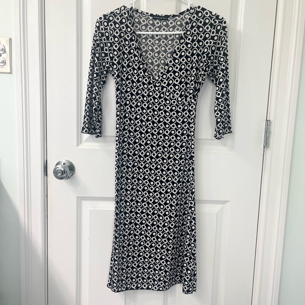 🔴 Tammy Mars womens dress XS black white patterned